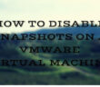 Disable Snapshots on a VMware Virtual Machine