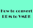 How to convert RDM to VMDK