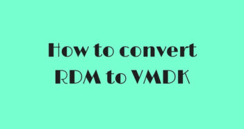 How to convert RDM to VMDK