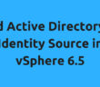 Add Active Directory as Identity Source in vSphere 6.5